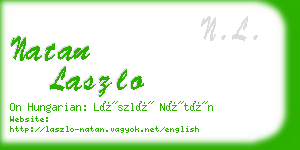natan laszlo business card